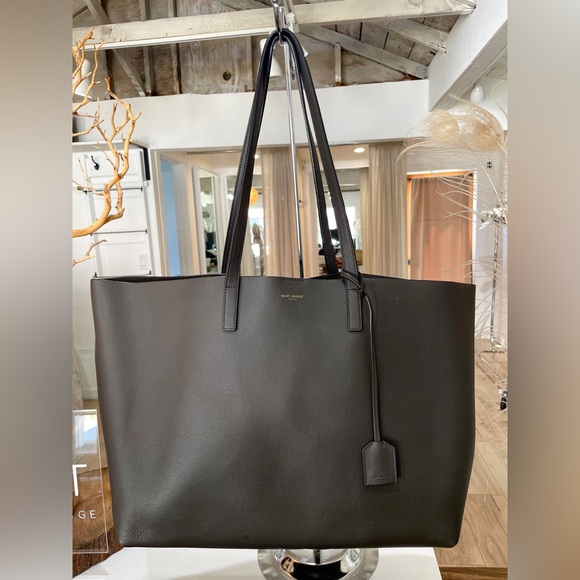 saint laurent east/west leather shopper tote - Picture 1 of 10